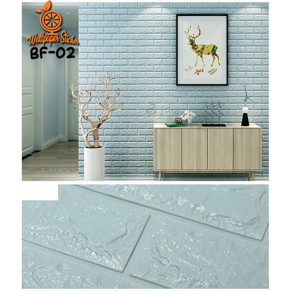 Wallpaper dinding 3D brickfoam modern  ukuran 38cm x 77CM Lapak wallpaper-6