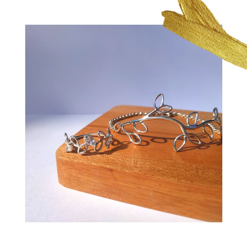 PENDAR Anggun - Silver Woman Ring Bracelet / Custom Gelang Cincin Wanita Silver Perak 925 Asli Bali