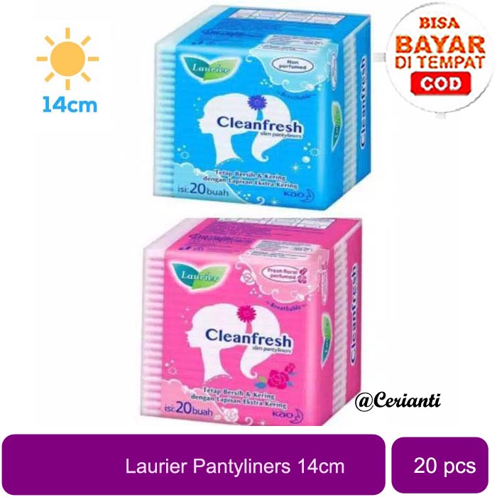 [20 PCS] Laurier Pantyliner Cleanfresh Non Perfume 20S | Panty Liner | Pembalut Wanita_Cerianti