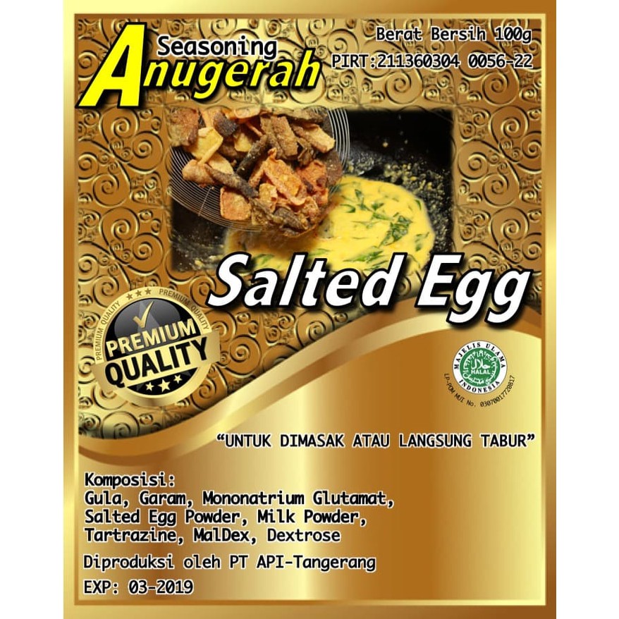 

TERLARIS SALTED EGG POWDER BUBUK TELUR ASIN PREMIUM QUALITY !!!