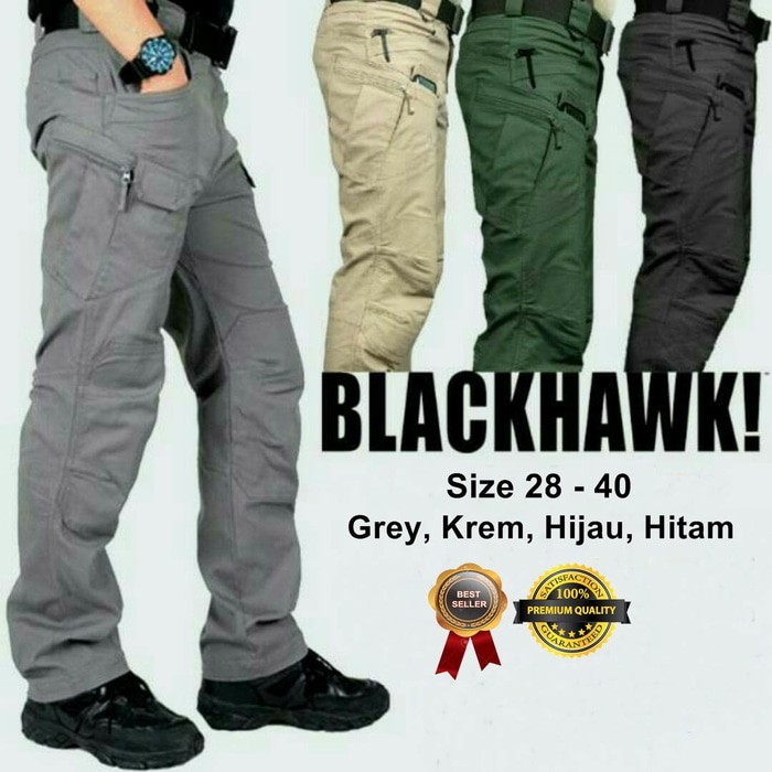 Celana Blackhawk Hitam hijau tan cream abu abu tactical series celana pria outdoor pendaki gunung