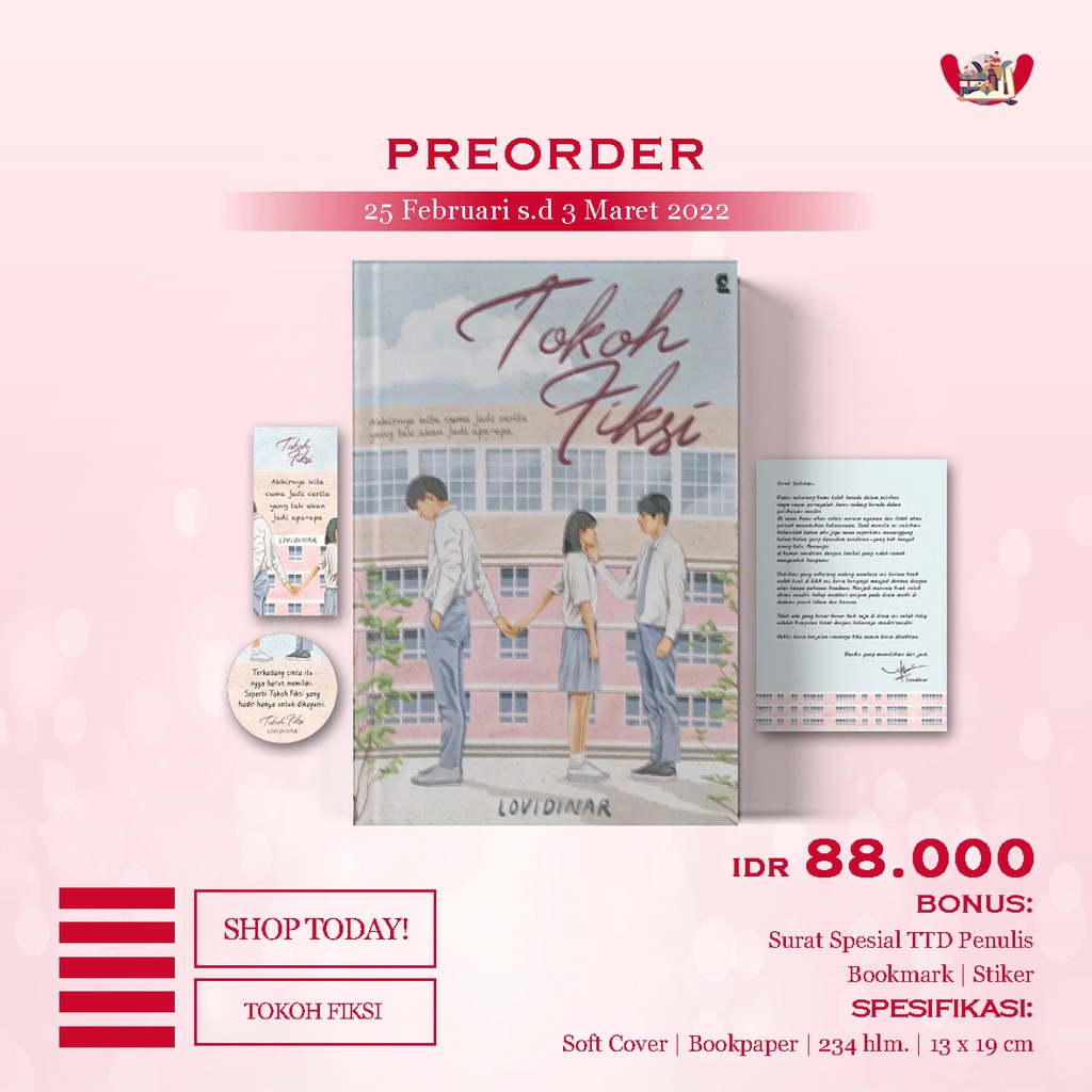 Preorder Novel TOKOH FIKSI by LOVIDINAR