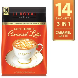 JJ ROYAL KOPI TUBRUK CARAMEL LATTE BULK BAG ISI 14 SACHETS