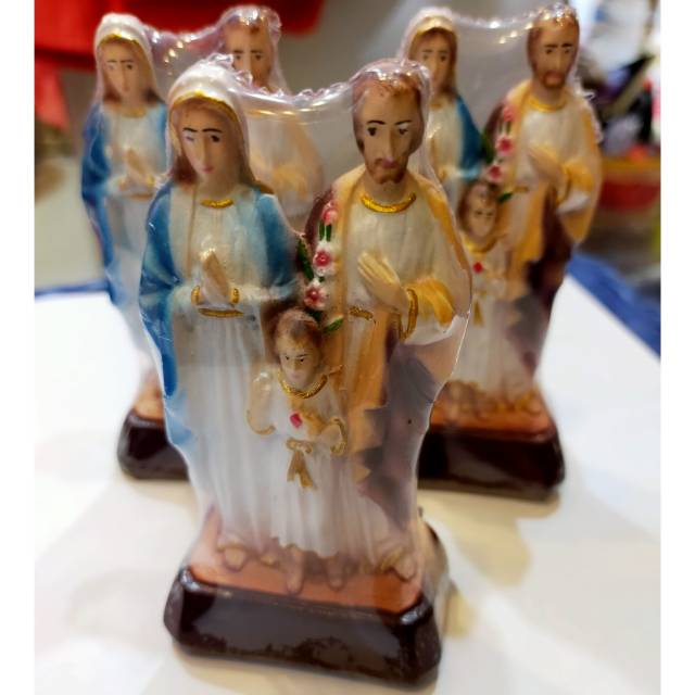 Patung Keluarga Kudus Mini Fiber 10cm - Patung Rohani