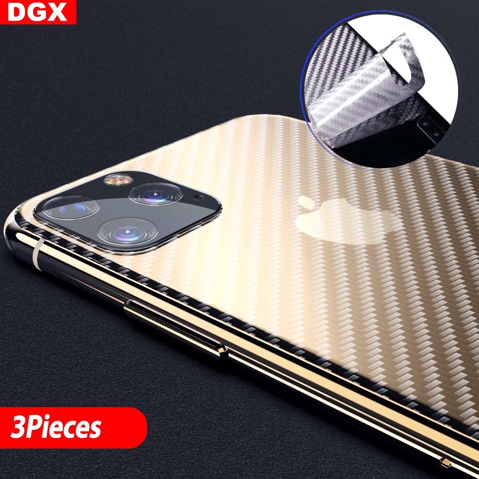 Stiker Pelindung Layar Belakang Bahan Carbon Fiber Untuk Iphone 11 Pro Max Xr Xs Max 6 6s 7 8 Plus