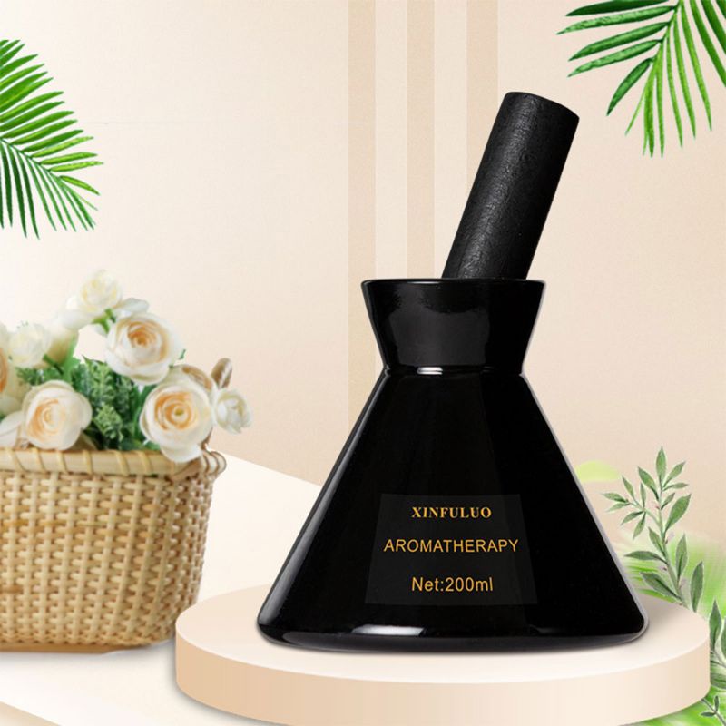 REED DIFFUSER PREMIUM MODEL LAB BENTUK UNIK 200ML STICK FIBER HITAM BESAR ESTETIK AESTHETIC JUMBO XINFULUO