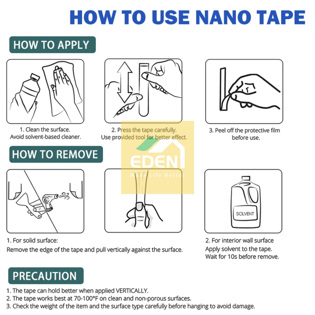 Nano Tape Double Tape Bening Dijamin Super Lengket Dengan Lem Kuat Nano double side tape tebal 2mm