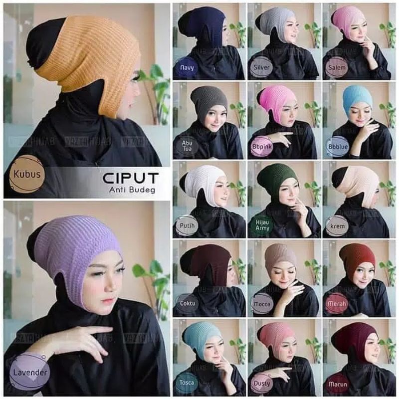 Ciput Rajut ANBUD Anti Budeg  / Ciput Inner Bandana Rajut ANBUD