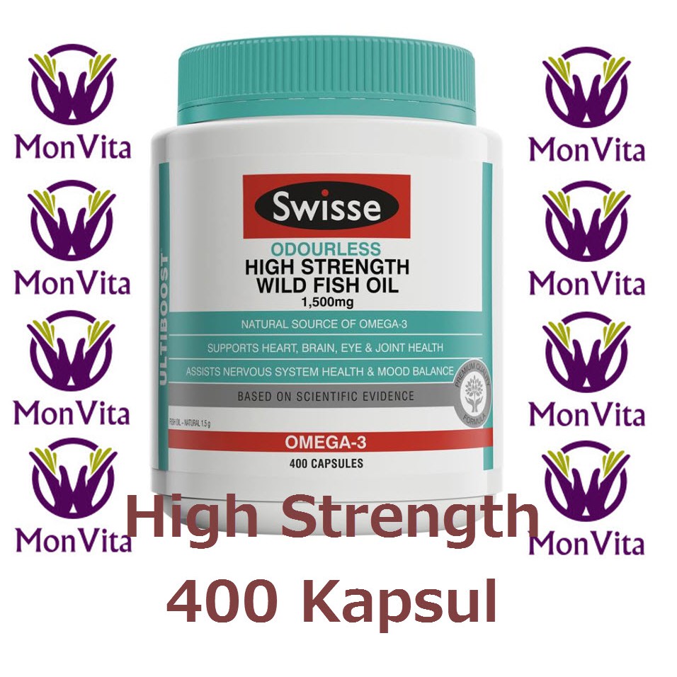 Swisse Ultiboost Odourless High Strength Wild Fish Oil 1500mg 400 Caps