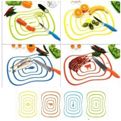 Talenan Transparan Flexible ukuran Kecil Alas Pemotong Serbaguna Cutting Board Alat Potong Dapur Motong Sayur