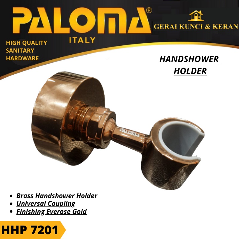 PALOMA HHP 7201 HANDSHOWER HOLDER TATAKAN GANTUNGAN SHOWER ROSE GOLD