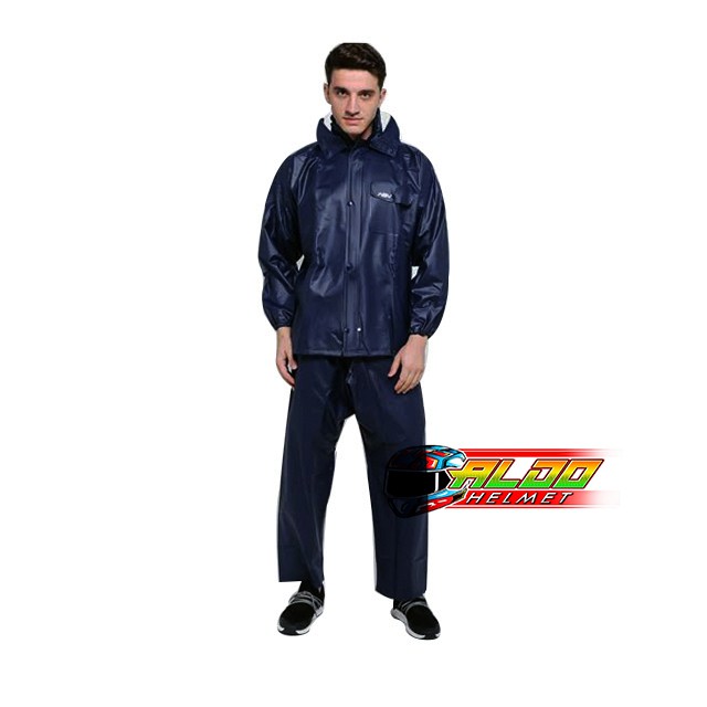 JAS HUJAN MANTEL JAS HUJAN STELAN JAS HUJAN CELANA JAS HUJAN ASV KARET BLUE ORIGINAL