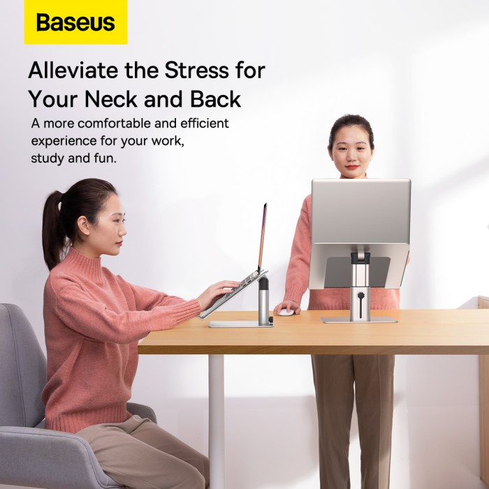 Baseus Stand Holder Laptop Adjustable Dudukan Tablet Metal