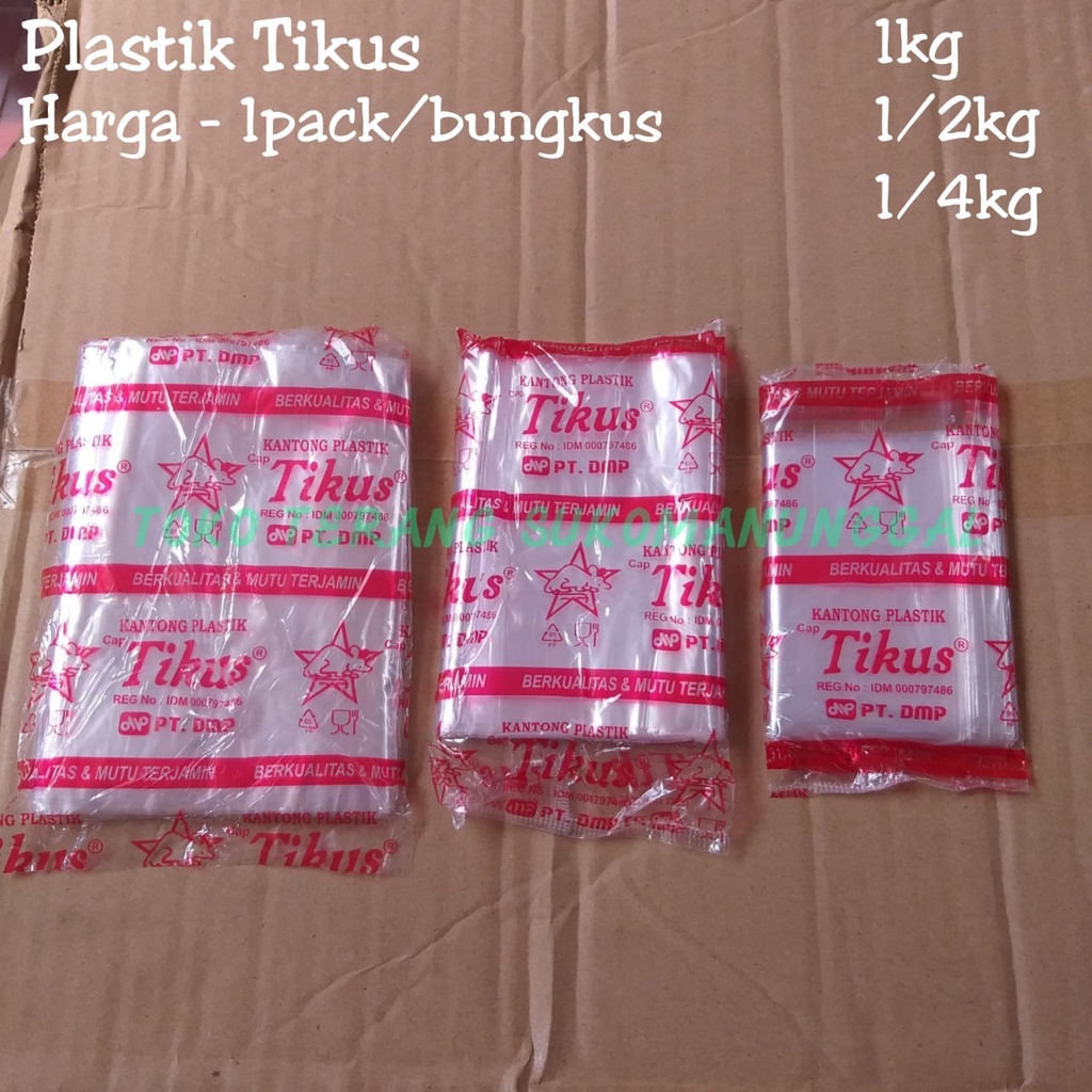 Plastik tikus 1kg ½kg ¼kg / Plastik Bening Murah / Plastik Es Mambo / Plastik Es