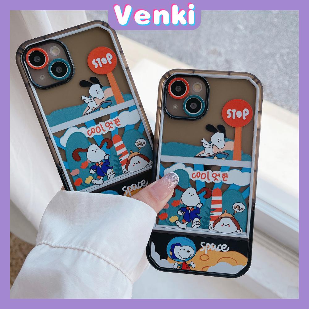 iPhone Case Invisible Folding Stand Silicone Soft Case Airbag Shockproof Cover Camera Cartoon Cute Compatibility For iPhone 11 Pro Max 13 Pro Max 12 Pro Max 7Plus xr XS Max