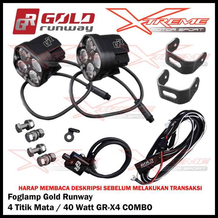 Lampu Foglamp Gold Runway 40Watt Double Sepasang Garansi