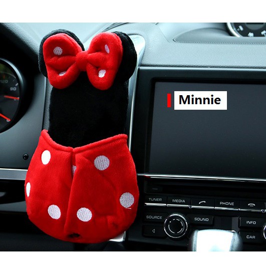 MICKEY MINNIE MOUSE POUCH Bludru Tempat Koin Kunci HP Karcis Kertas Parkir Gantung Lubang AC Limited