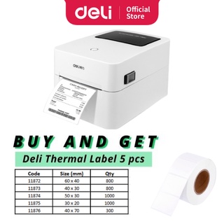 Deli Thermal Label Printers Mesin Pencetak Kertas Thermal DL-740CS