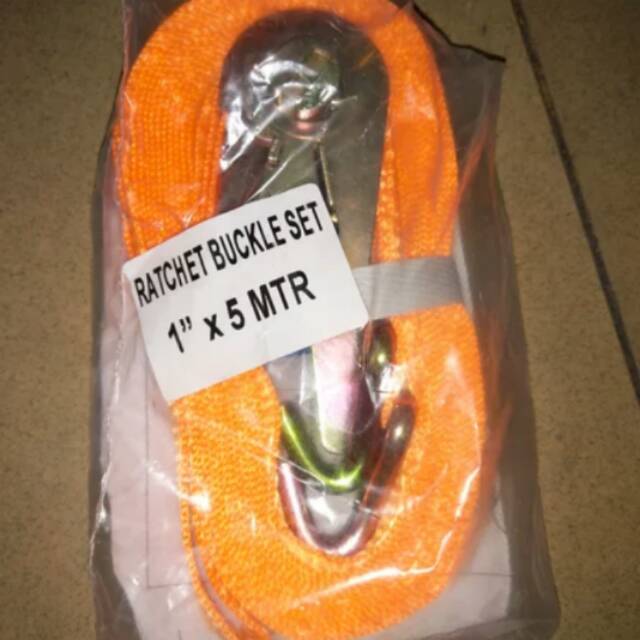 Webbing Cargo Ratchet Tie Down TrackBelt Lashing Belt 25 Mm X 5 Meter Tali Sabuk Pengikat Barang