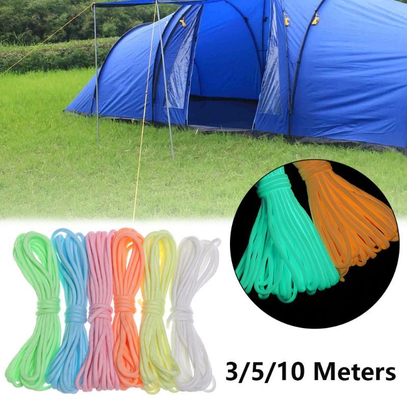 YOUGLE Tali Paracord Camping Adventure Luminous Nightglow 7 Core 4mm 10 Meter - SS02 - Green