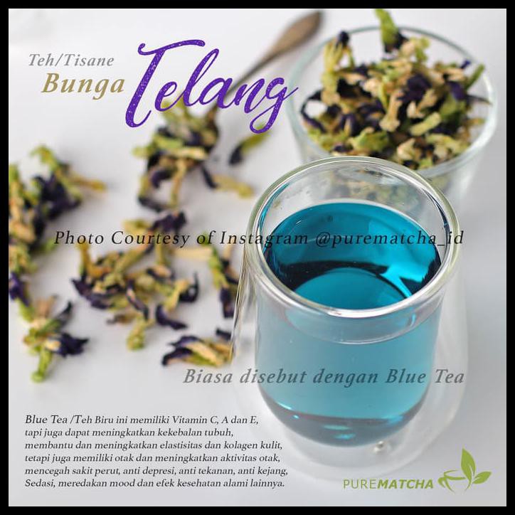 

a1w3 bunga telang kering dried butterfly pea flower blue tea teh biru 10gr 5hri