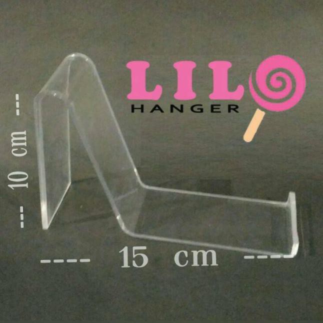 ➭ Display stand sepatu mika rak Acrylic putih transparan ✲