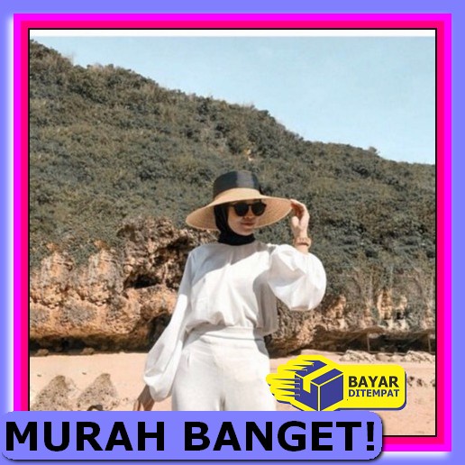 Blouse Bluse Blus Wanita Lengan Balon Kekinian 2021 Terbaru Korea MP447 Afi - Ec - Balena Blouse /