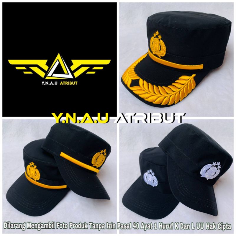 Pilkep Polri / Field Cap Polri / Topi Komando Polri Bintara & Perwira