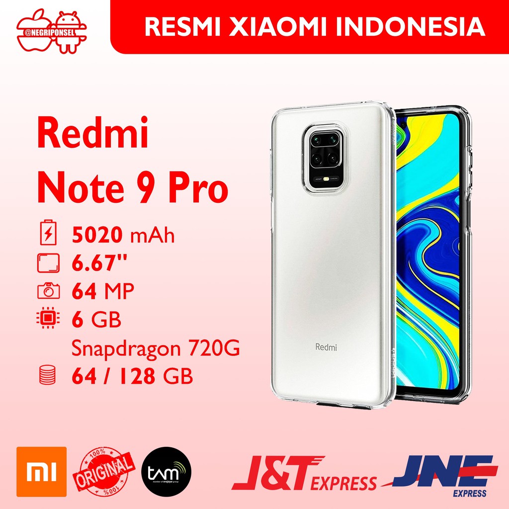 XIAOMI REDMI NOTE 9 PRO 6GB+64GB 8GB+128GB GARANSI RESMI