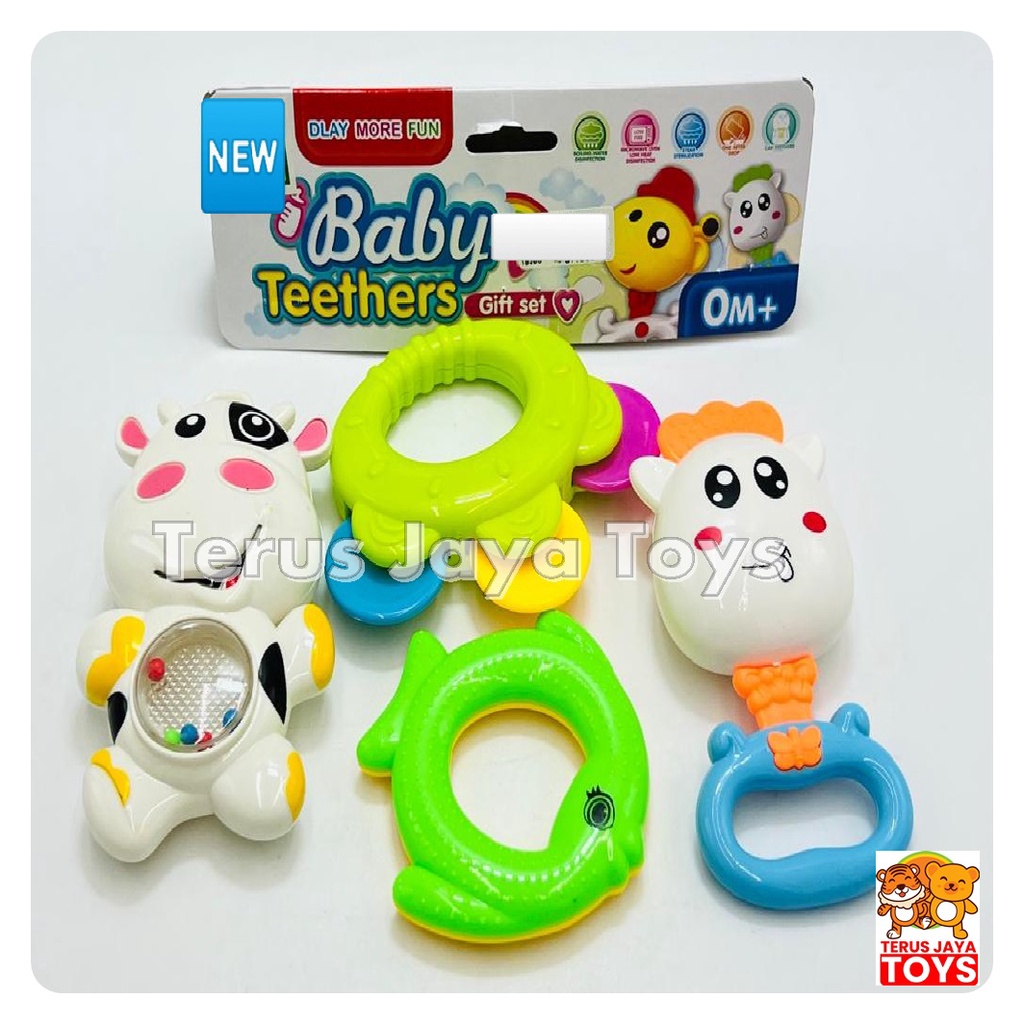 Baby Rattle and teether Playset  - Mainan Bayi krincingan bunyi makassar