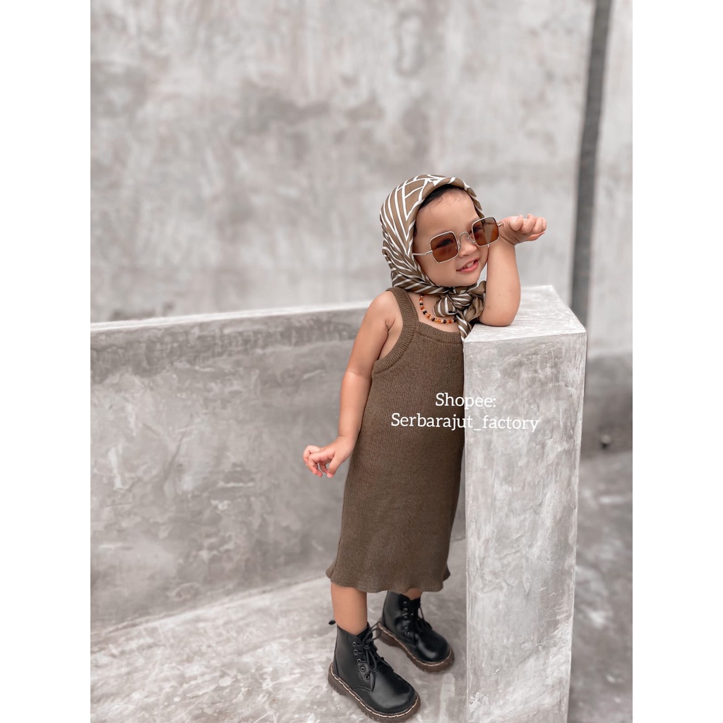 Vannia dress/Dress anak perempuan/Dress rajut anak