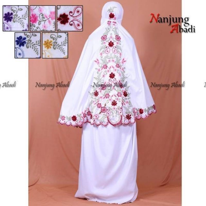 Mukena Nanjung Abadi Bunga Punggung