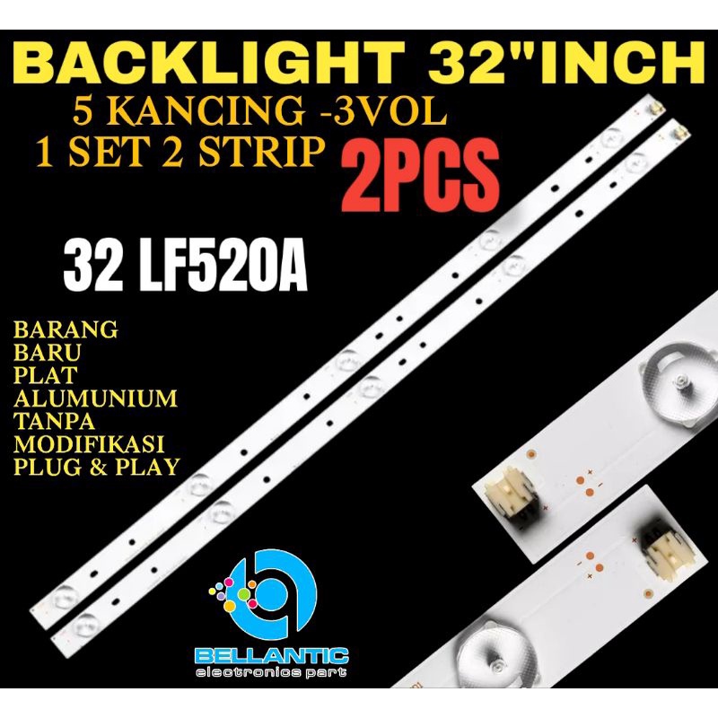BACKLIGHT TV LED LG 32 INCH 5KANCING 3VOLT 32LF520A BACKLIGHT TV LED 32INCH