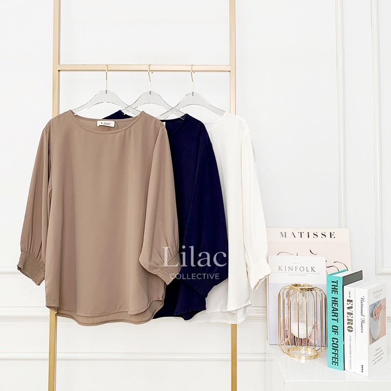 Ji-Eun 지은 Blouse Korea Premium by Lilac | Blouse Wanita Korea | Atasan Wanita Casual Kantor |-4
