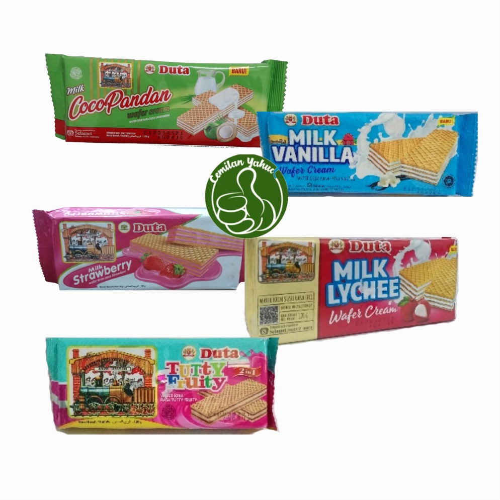 

Snack Wafer Duta - Strawberry / Milk Vanilla / Milk Lychee / Tutty Fruitty / Coco Pandan