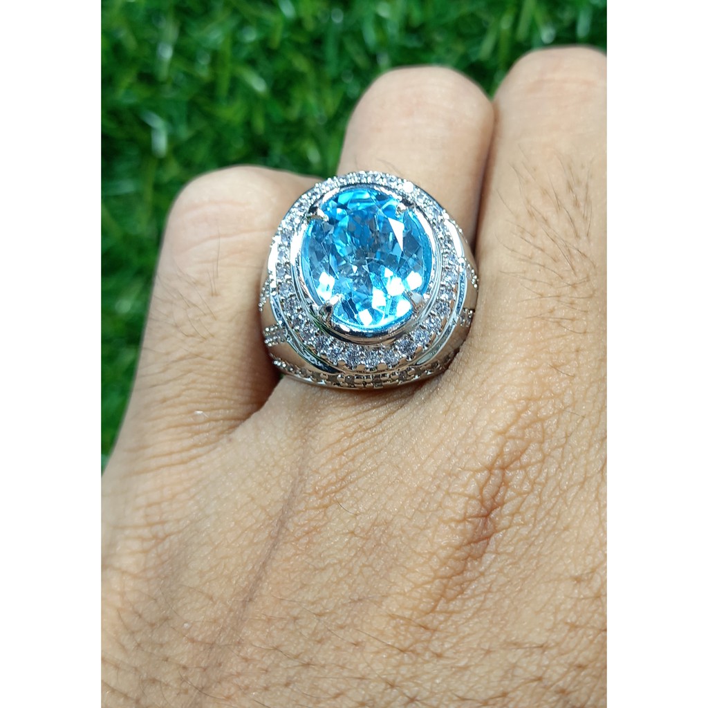 BATU PERMATA BLUE TOPAS ASLI & MEMO LAB