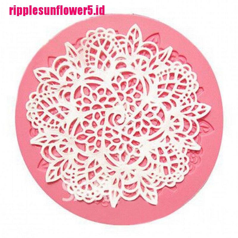 Cetakan Adonan Kue Fondant Desain Renda Bahan Silikon Untuk Dekorasi
