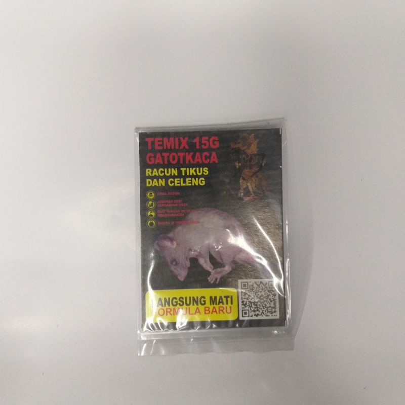 RACUN TIKUS MATI DI TEMPAT TEMIX 15 GR/TEMIX RACUN TIKUS AMPUH/TEMIX GATOTKACA 15 GR/RACUN TIKUS MAT