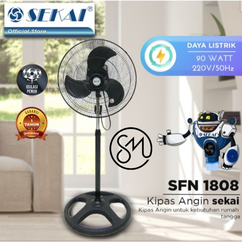 Kipas Angin Sekai SFN-1808 Stand fan 18 inch SFN1808