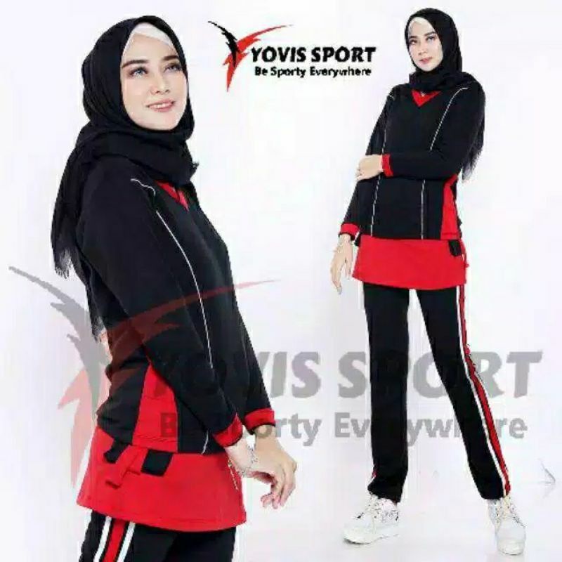 Setelan Olahraga Wanita'Setelan Senam Wanita'Setelan Zumba Wanita'Setelan Yoga Wanita'Setelan Aerobik Wanita'Setelan Yovis Sport'Setelan Training Wanita'Setelan Yoga Wanita-Hitam Merah
