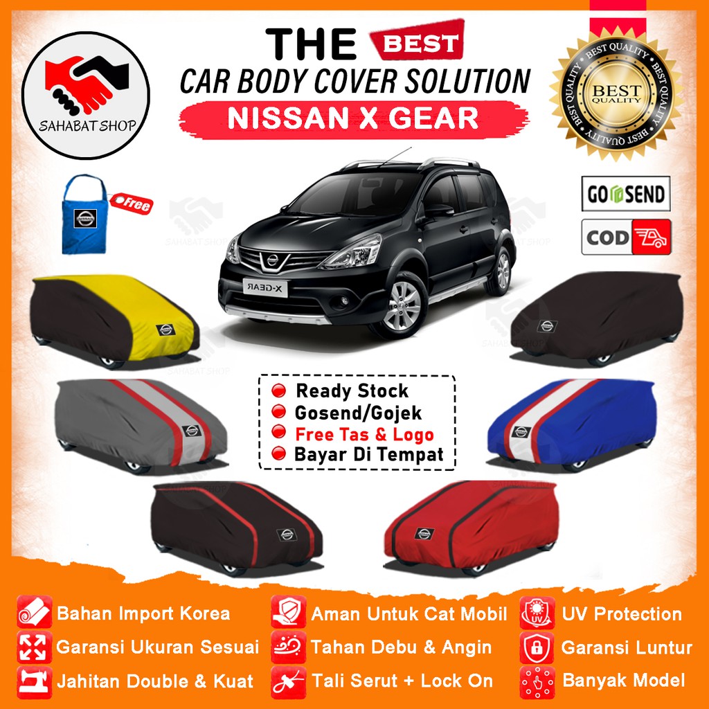 Sahabat Body Cover Mobil Livina X Gear / Sarung Penutup Nissan Livina X-Gear Outdoor / Mantel Selimut Tutup Mantol Pelindung Jas Kerudung Kerlambu Terpal Pembungkus Kerodong Tutupan Bungkus Mobil Livina Xgear Waterproof Anti Air Model Orange