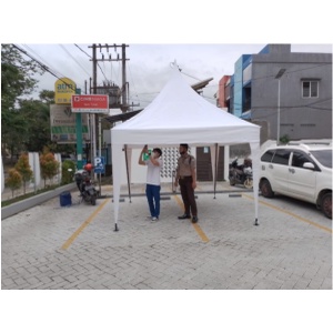 Tenda Kerucut ukuran 3x3 Model Sarnafil - Sarnavil  - Putih