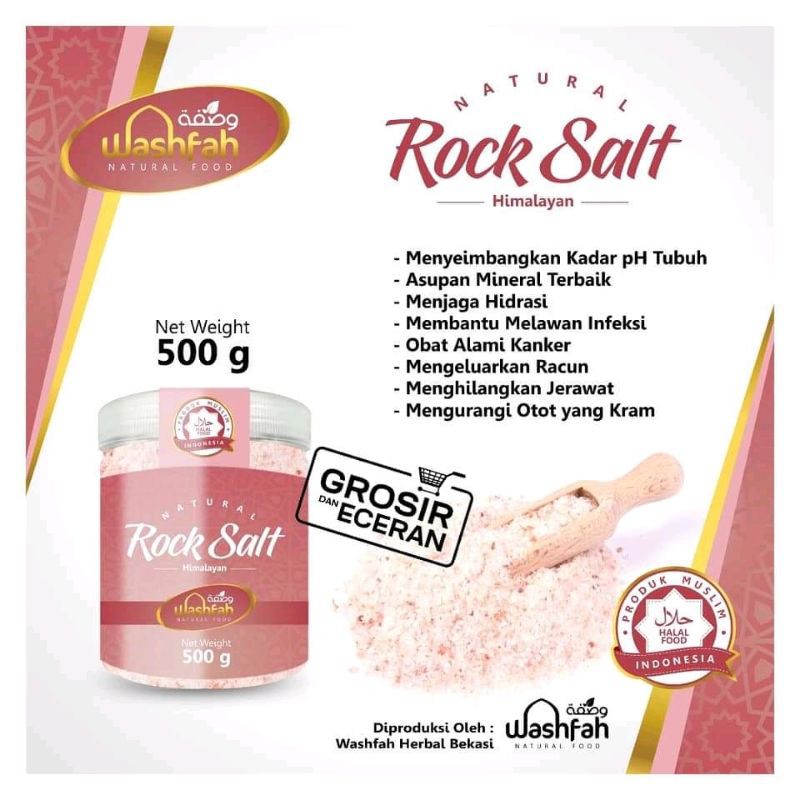 

Kemasan Cantik Garam Himalaya Washfah 500gr | Rock Salt Pondok Herbal