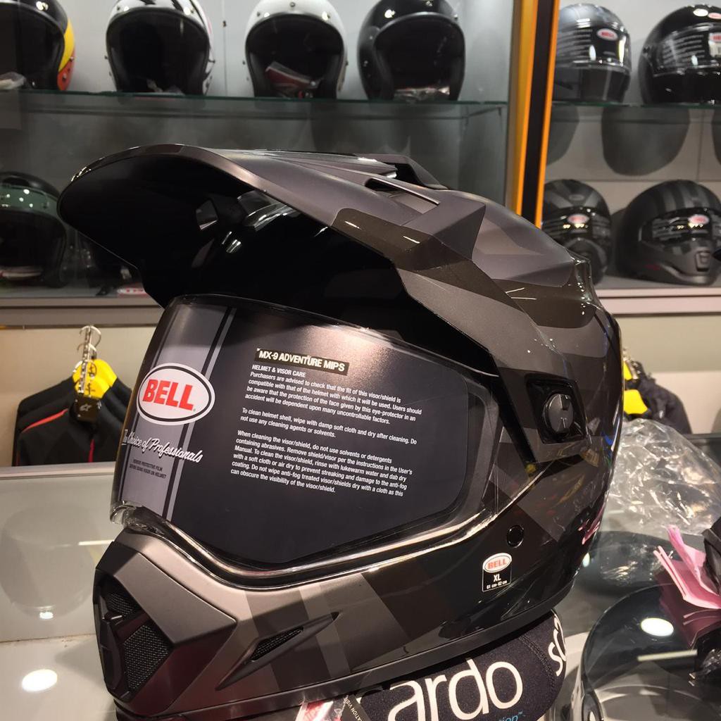 BELL MX-9 ADVENTURE MIPS HELMET MATTE/GLOSS MARAUDER BLACK ORIGINAL
