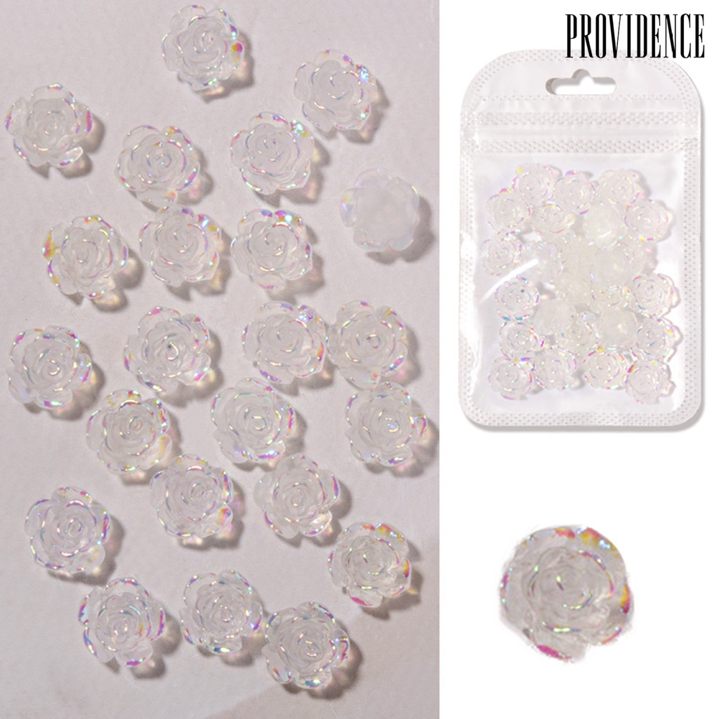 Providence 30pcs / Set Bunga Imitasi Aksen Glitter Untuk Aksesoris Nail Art / Manicure / Salon