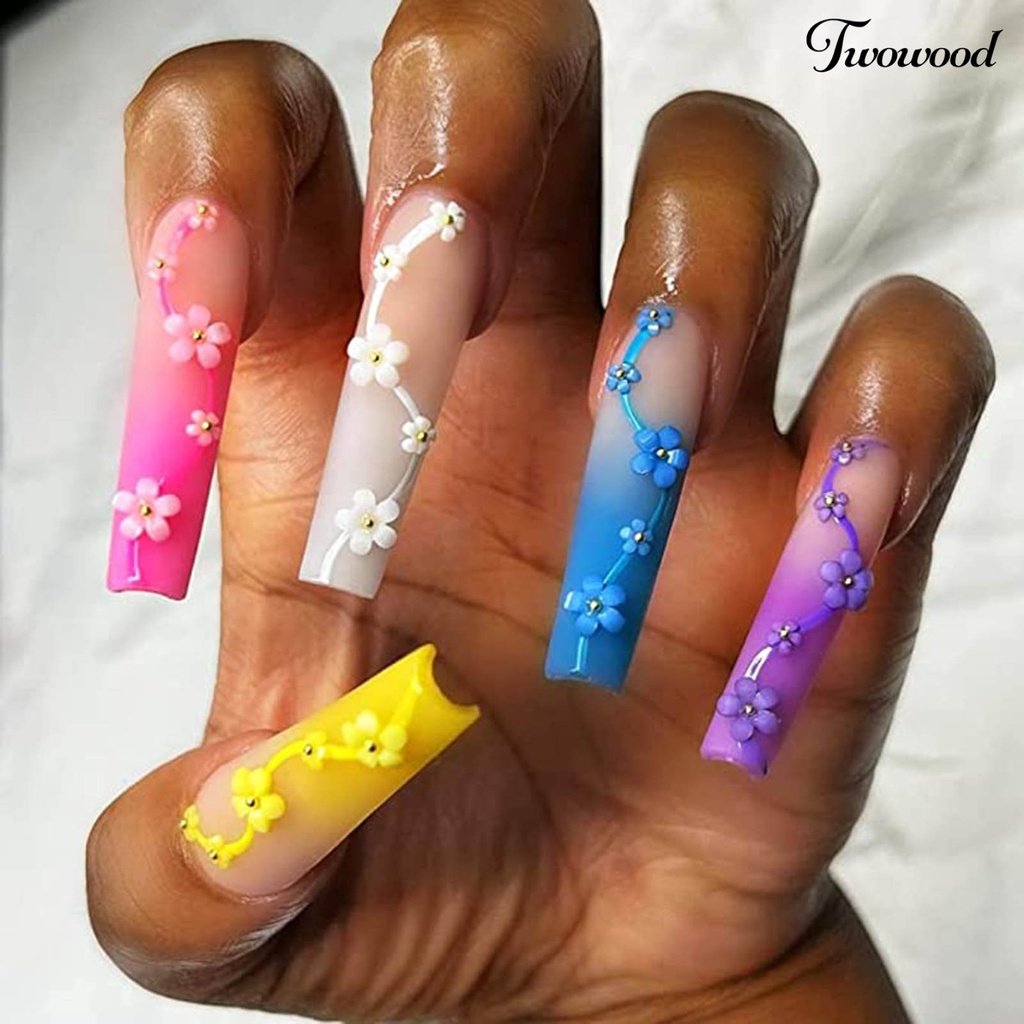 Ornamen Bunga 3D Untuk Dekorasi Nail Art Charms
