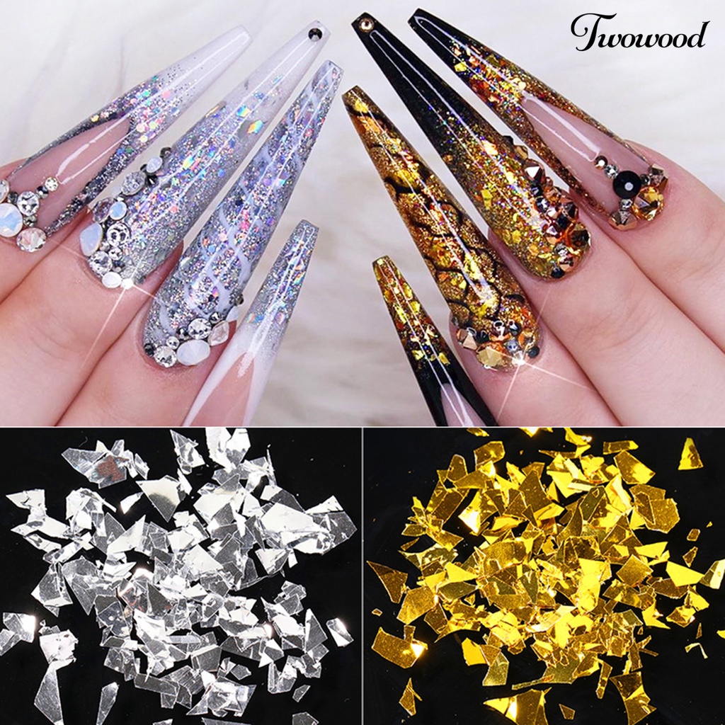 Kertas Payet Glitter Bentuk Irregular Untuk Dekorasi Nail Art