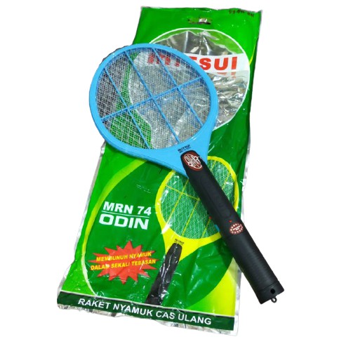 RAKET NYAMUK CAS CHARGER LISTRIK SERANGGA LISTRIK LAMPU LED MITSUI