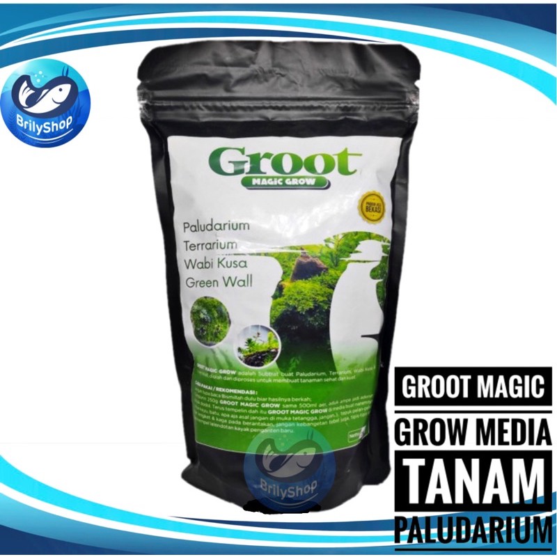 GROOT MAGIC GROW Media Tanam pupuk Paludarium Terrarium Wabisuka Aquascape