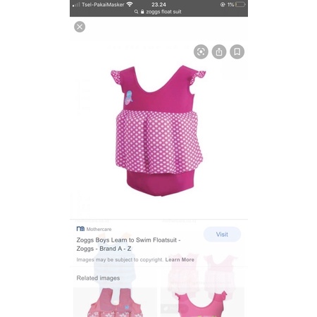 Pelampung zoggs/ pelampung anak zoggs/ swimsuit anak/zoggs floatsuit / preloved pelampung anak